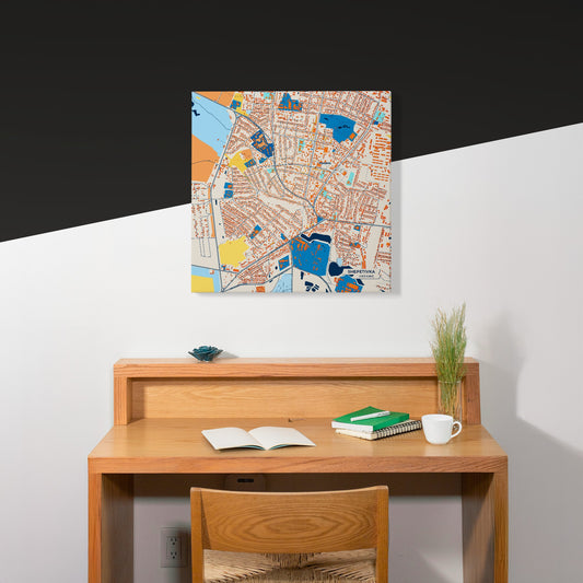 Шепетівка Ukraine Colorful City Map Canvas Print Scene