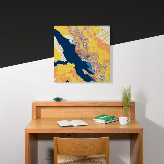 Šibenik Croatia Colorful City Map Canvas Print Scene