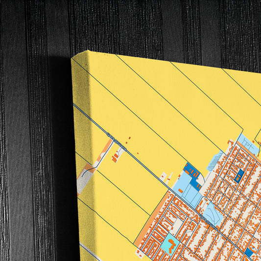 Шид Serbia Colorful City Map Canvas Print Detail