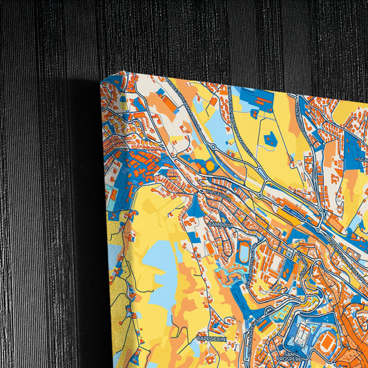 Siena Italy Colorful City Map Canvas Print Detail