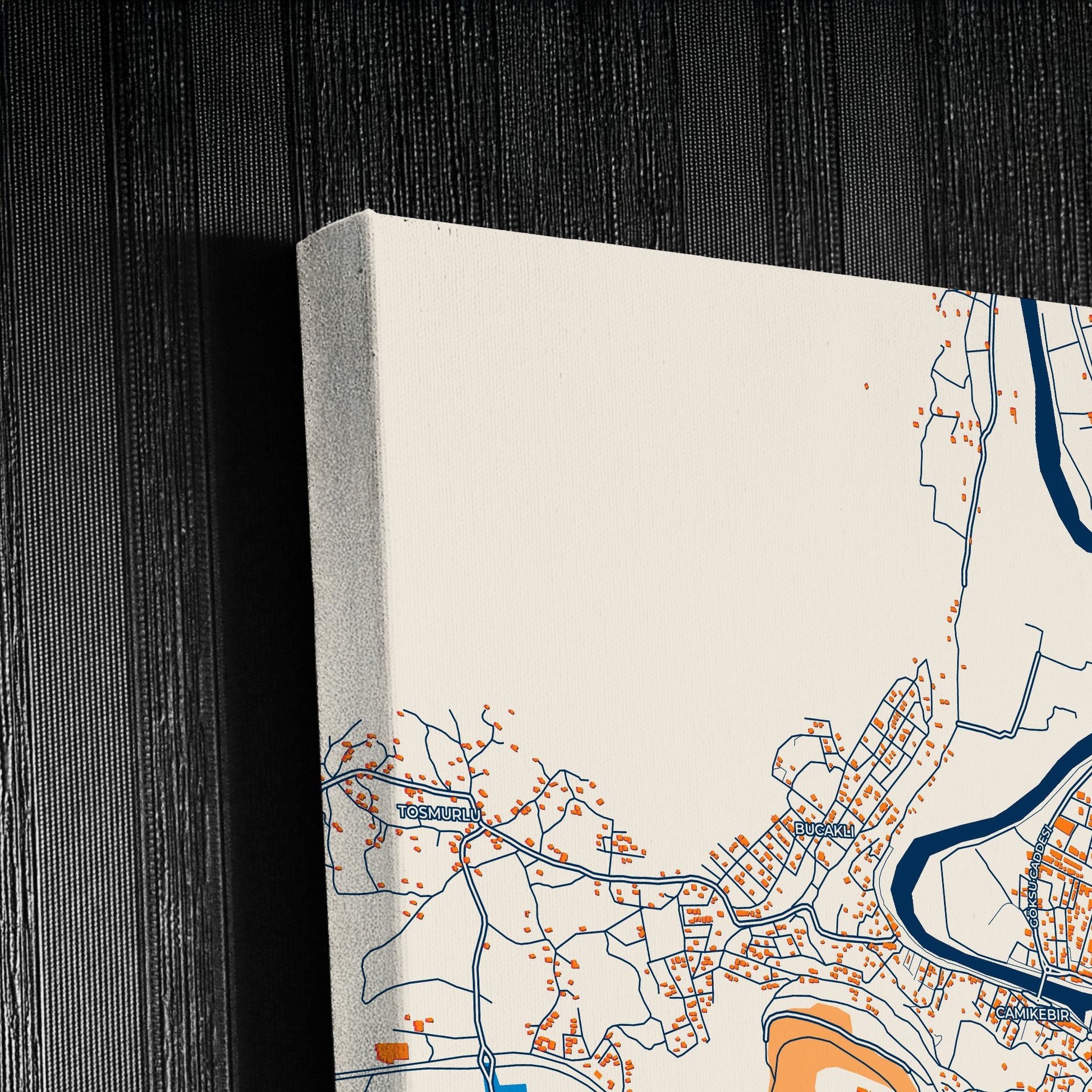 Si̇li̇fke Turkey Colorful City Map Canvas Print Detail