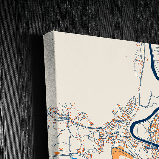 Si̇li̇fke Turkey Colorful City Map Canvas Print Detail