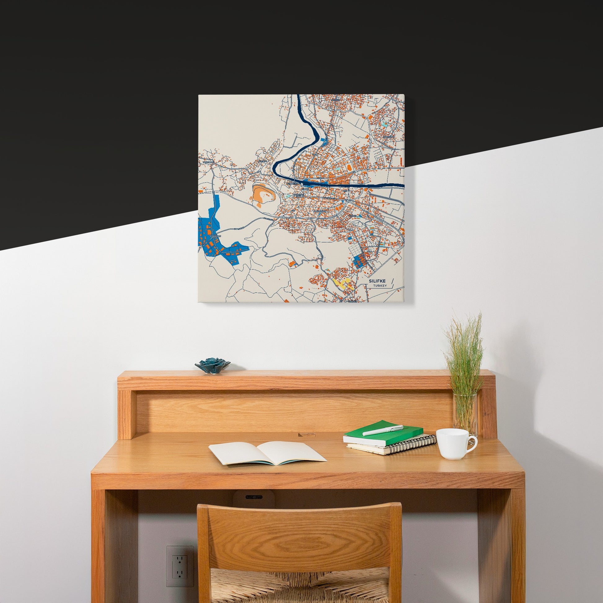 Si̇li̇fke Turkey Colorful City Map Canvas Print Scene