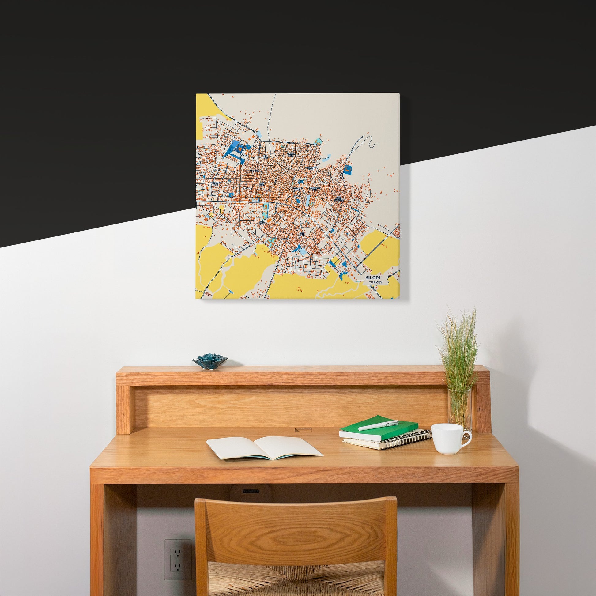 Silopi Turkey Colorful City Map Canvas Print Scene