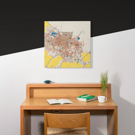 Silopi Turkey Colorful City Map Canvas Print Scene