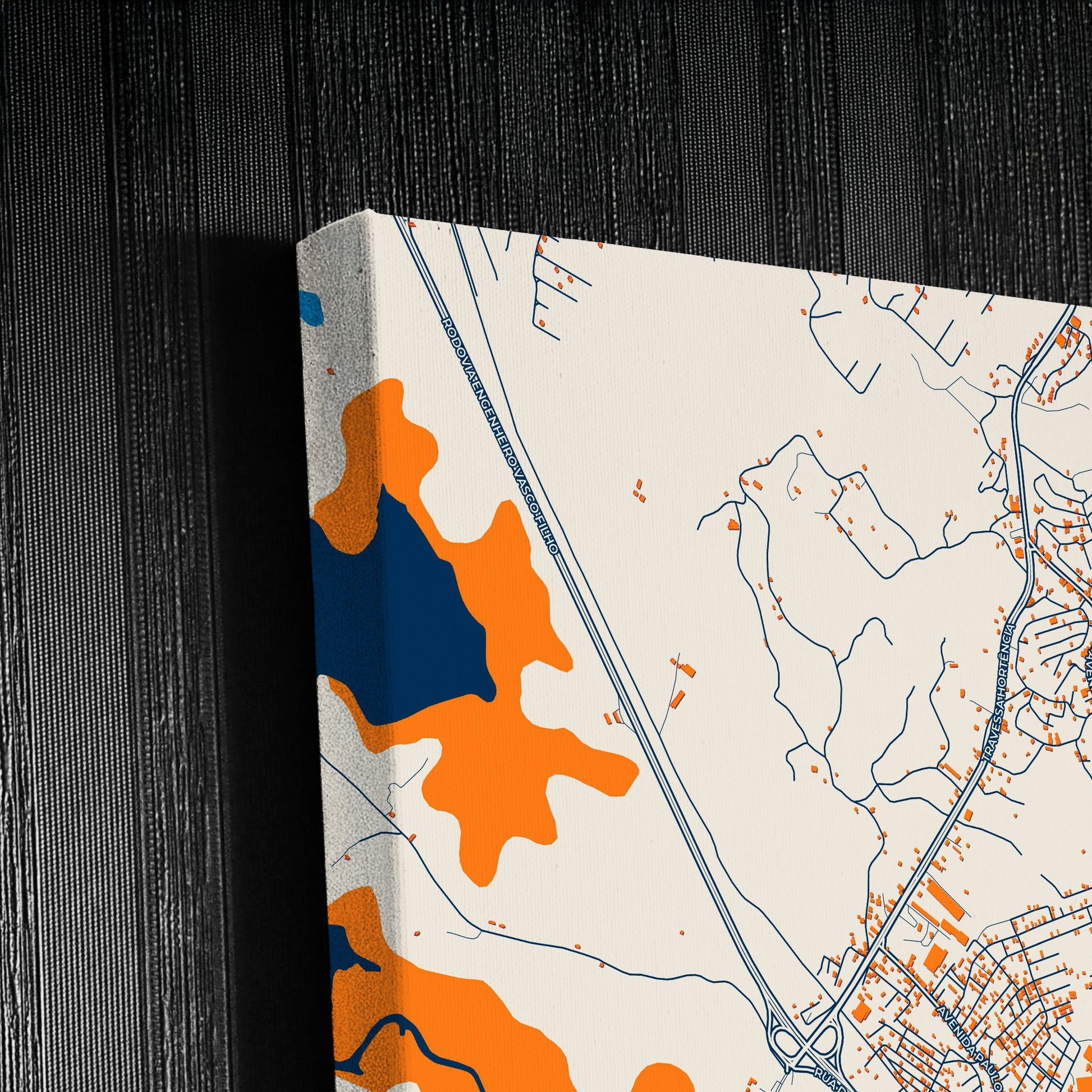 Simoes Filho Brazil Colorful City Map Canvas Print Detail