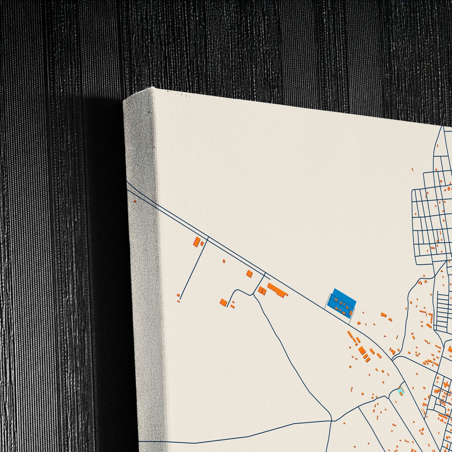 Singa Sudan Colorful City Map Canvas Print Detail