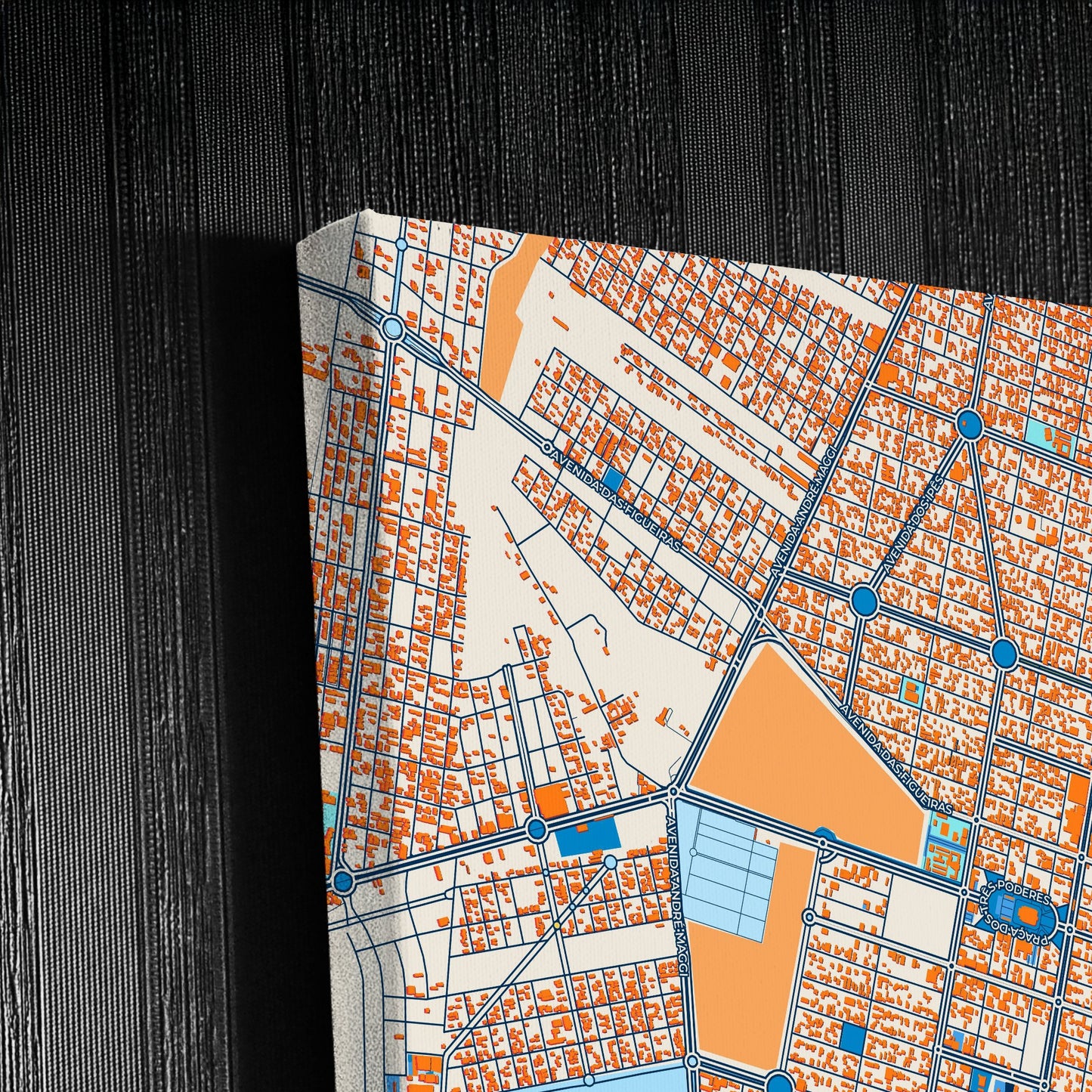 Sinop Brazil Colorful City Map Canvas Print Detail