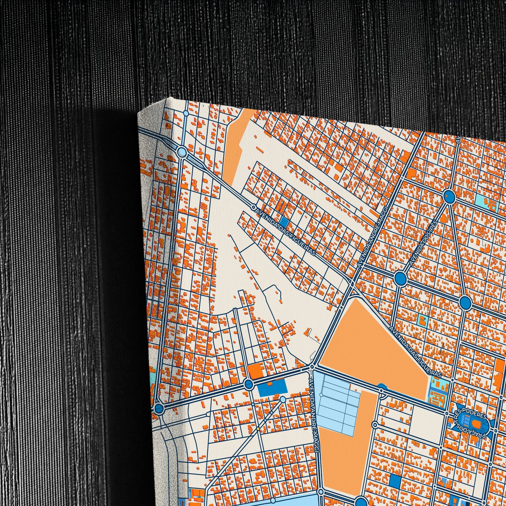 Sinop Brazil Colorful City Map Canvas Print Detail