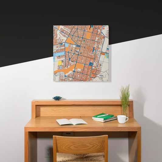 Sinop Brazil Colorful City Map Canvas Print Scene