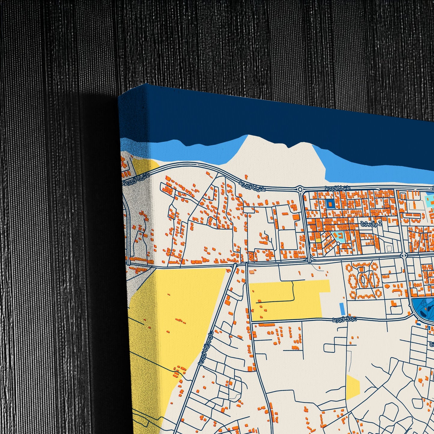 Sirte Libya Colorful City Map Canvas Print Detail