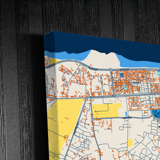 Sirte Libya Colorful City Map Canvas Print Detail