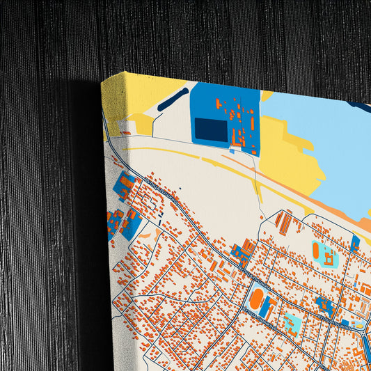 Slonim Belarus Colorful City Map Canvas Print Detail