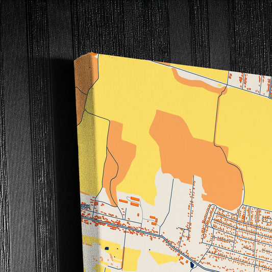 Сміла Ukraine Colorful City Map Canvas Print Detail