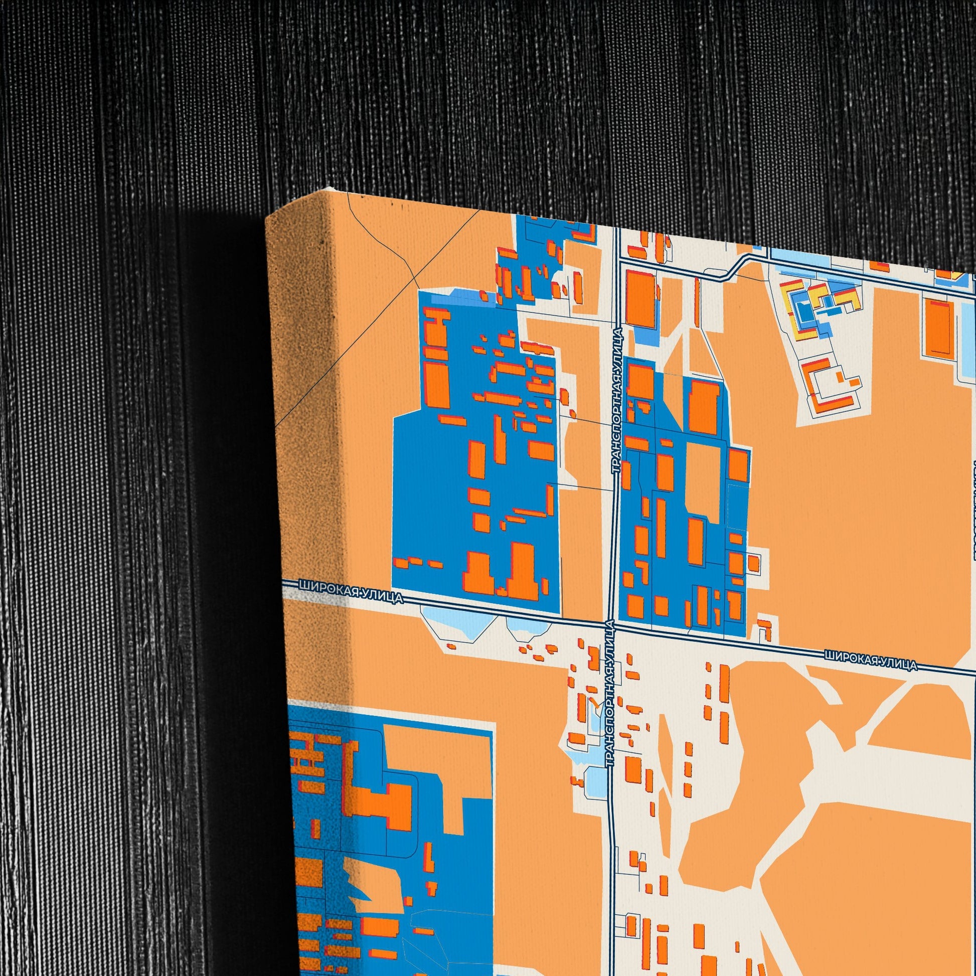 Снежинск Russia Colorful City Map Canvas Print Detail