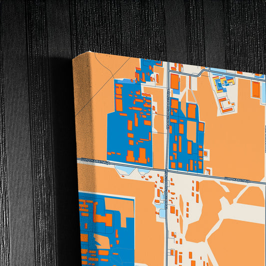 Снежинск Russia Colorful City Map Canvas Print Detail