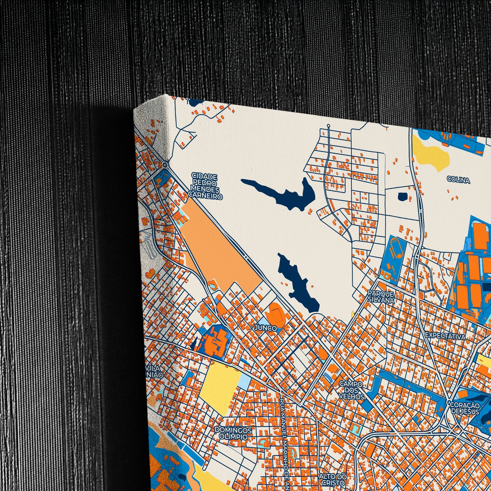 Sobral Brazil Colorful City Map Canvas Print Detail
