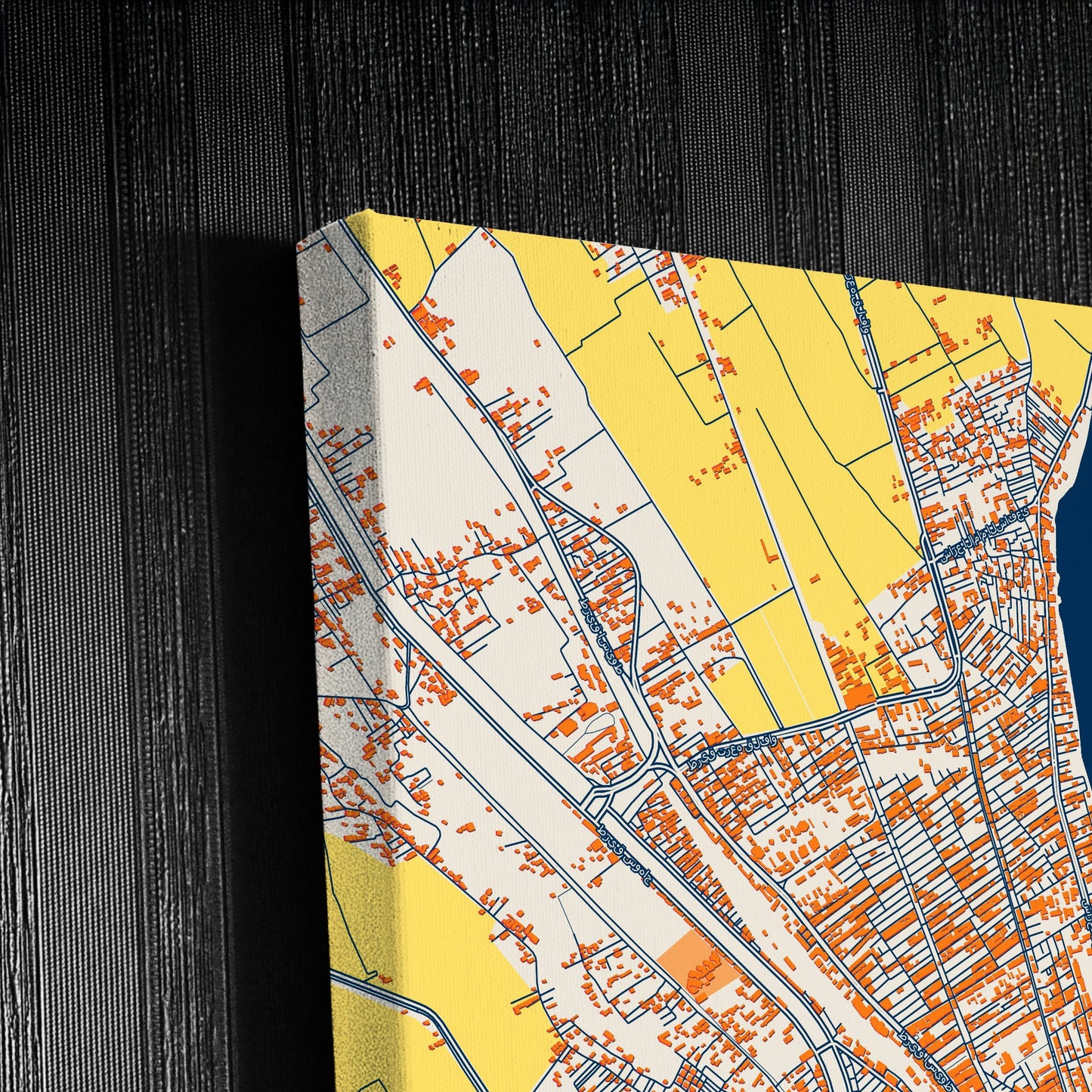 Sohag Egypt Colorful City Map Canvas Print Detail