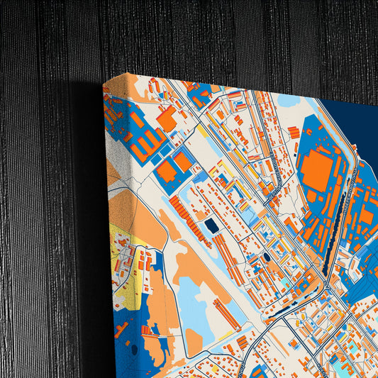 Солнечногорск Russia Colorful City Map Canvas Print Detail