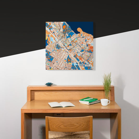 Солнечногорск Russia Colorful City Map Canvas Print Scene