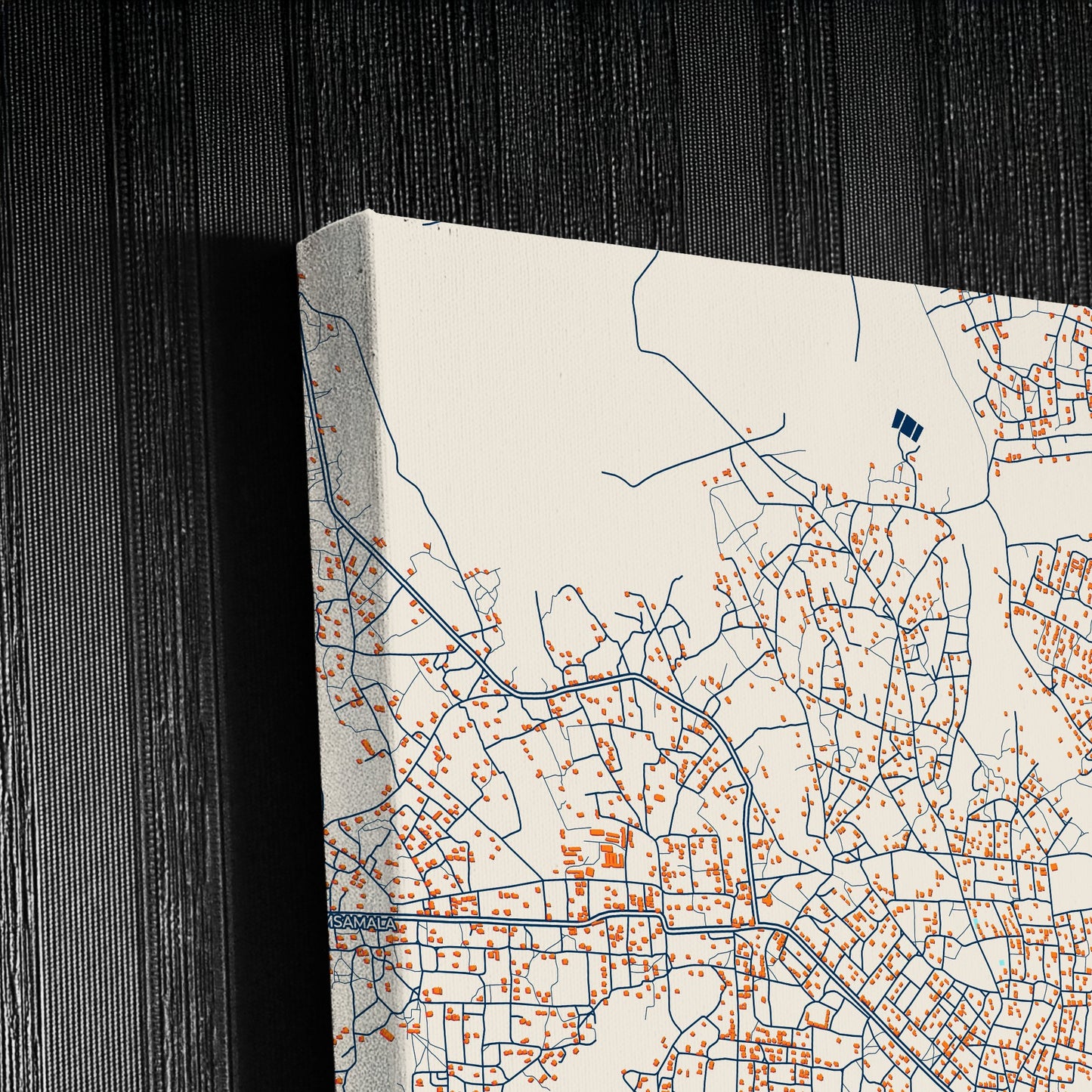 Songea Tanzania Colorful City Map Canvas Print Detail