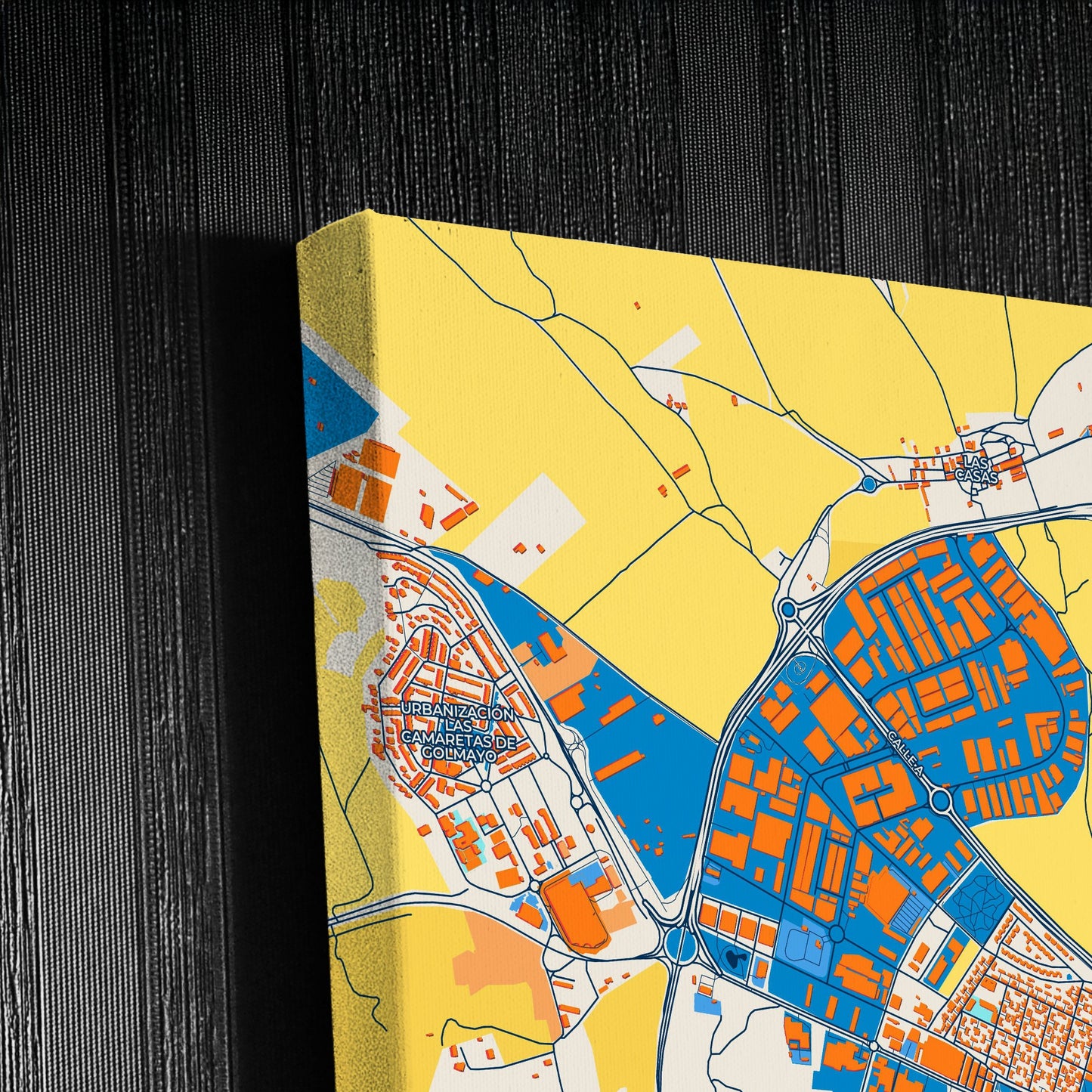 Soria Spain Colorful City Map Canvas Print Detail