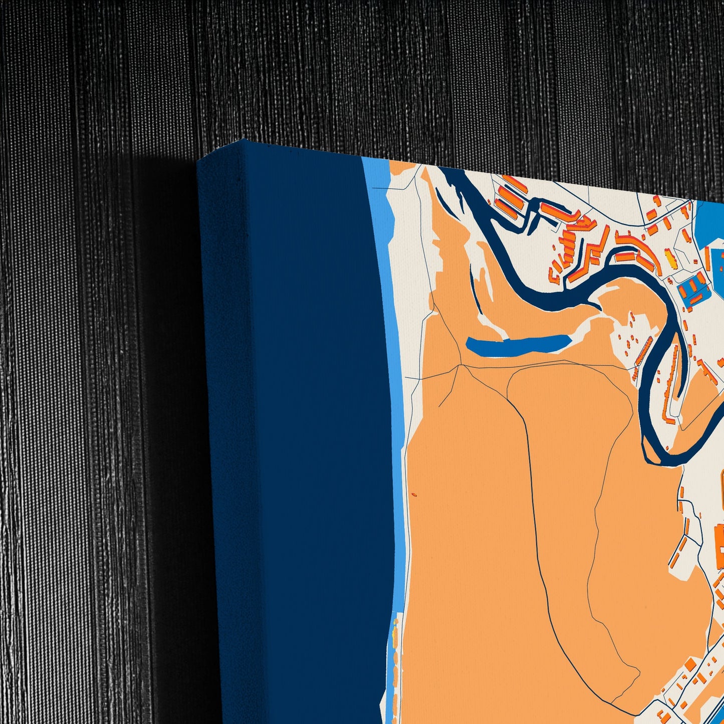 Сосновый Бор Russia Colorful City Map Canvas Print Detail