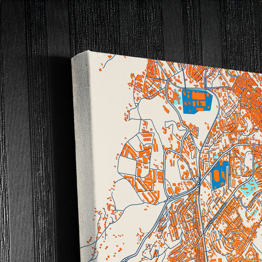 Souk Ahras Algeria Colorful City Map Canvas Print Detail