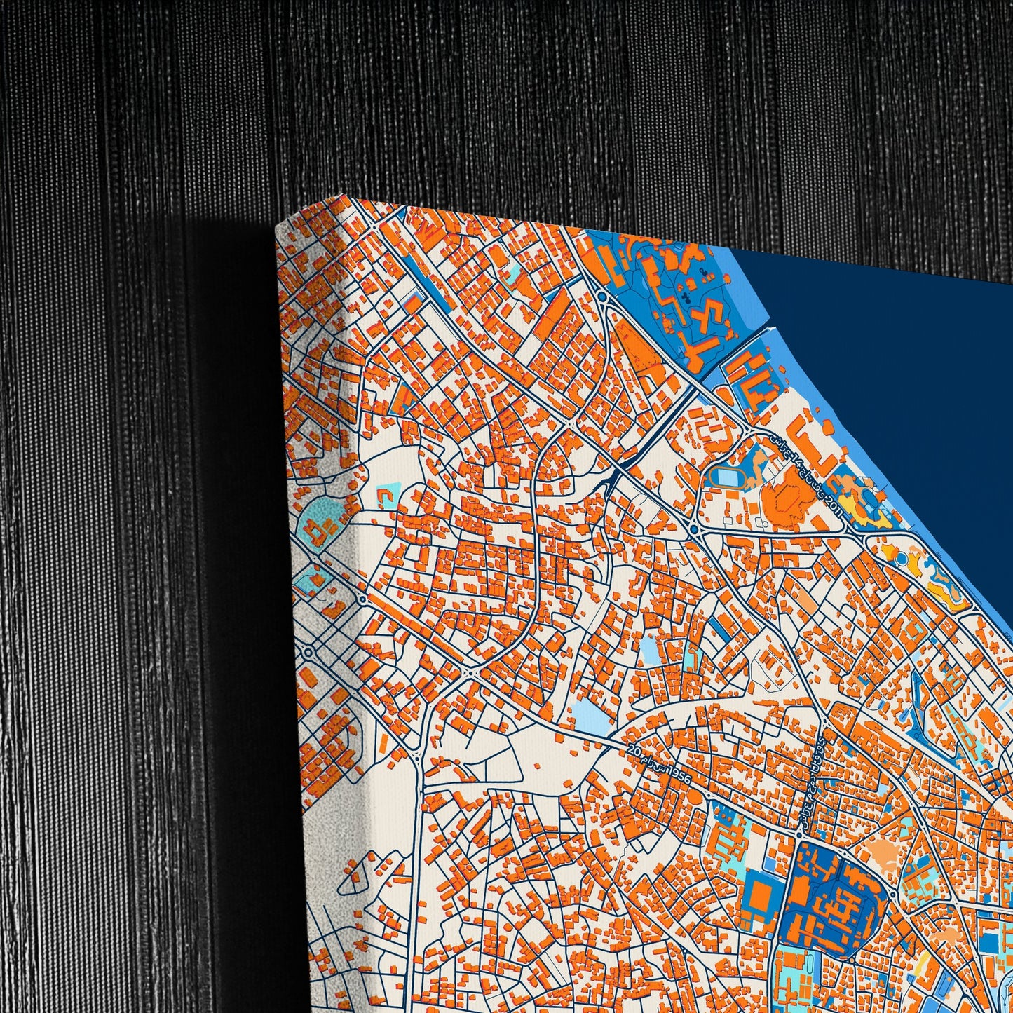 Sousse Tunisia Colorful City Map Canvas Print Detail