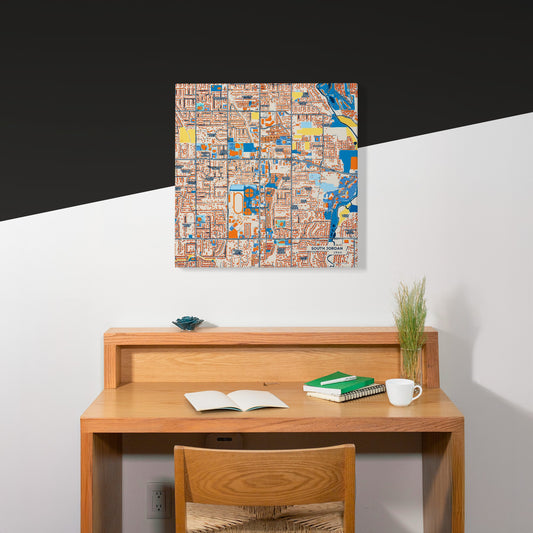 South Jordan Utah Colorful City Map Canvas Print Scene