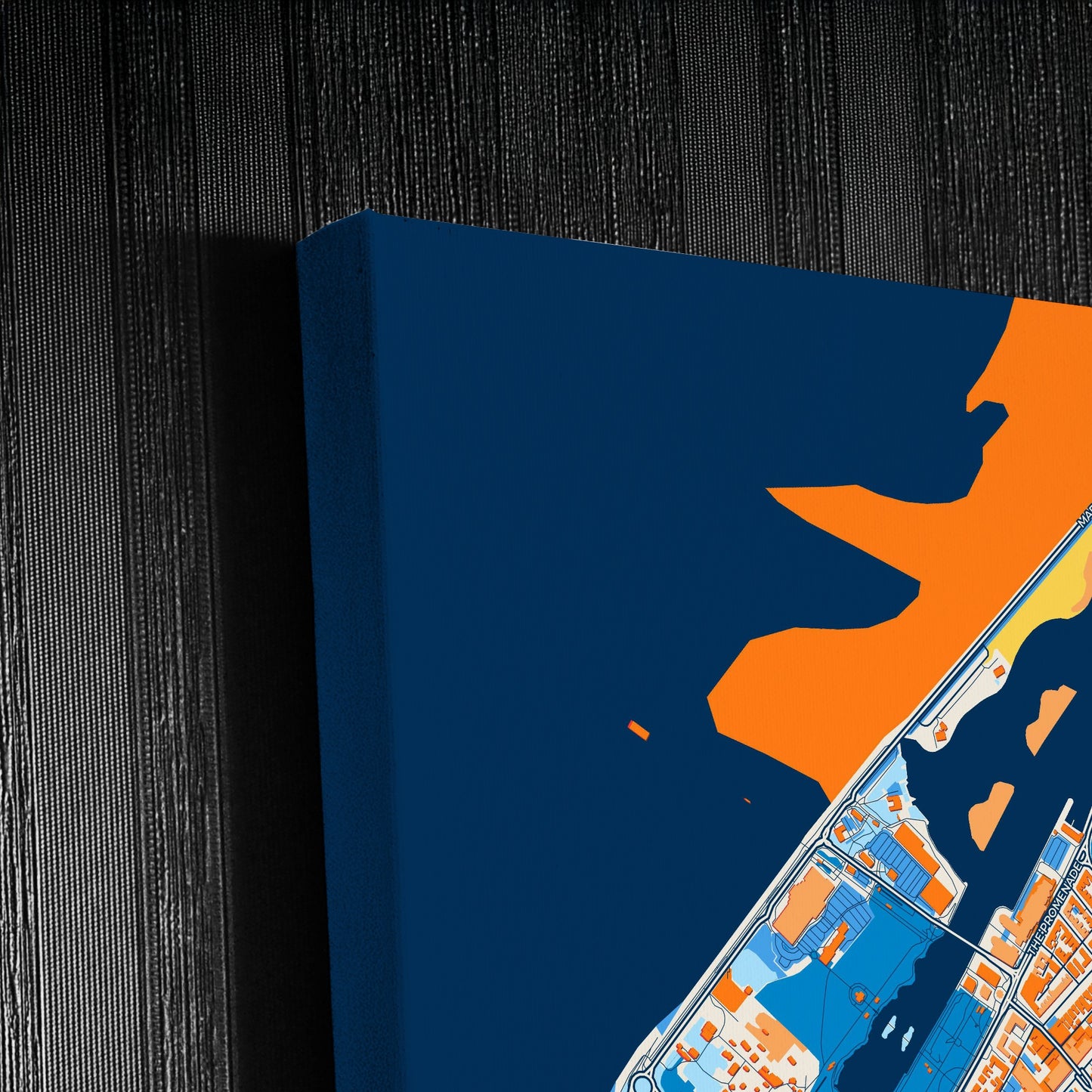 Southport England Colorful City Map Canvas Print Detail