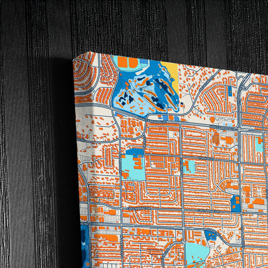 Sparks Nevada Colorful City Map Canvas Print Detail
