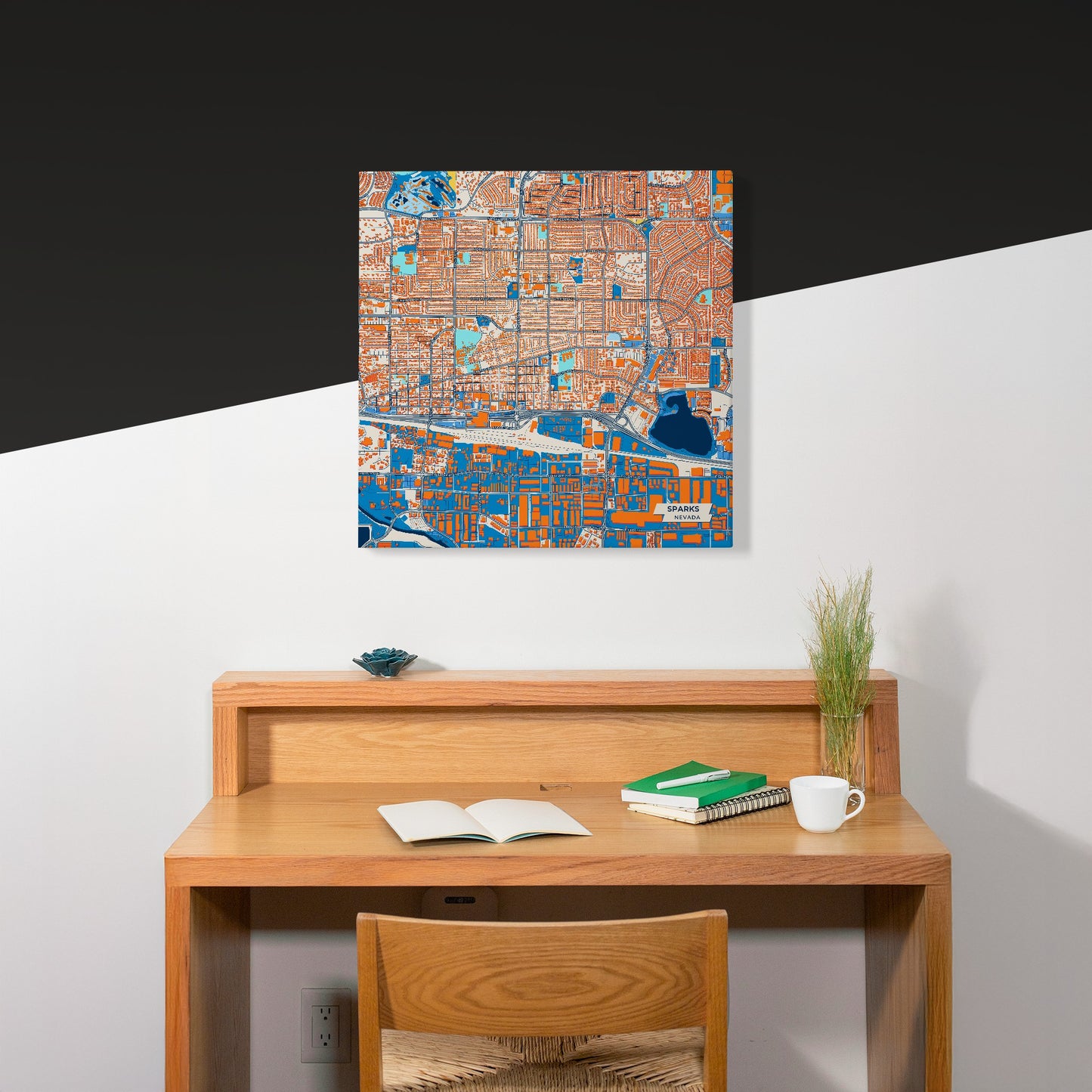 Sparks Nevada Colorful City Map Canvas Print Scene
