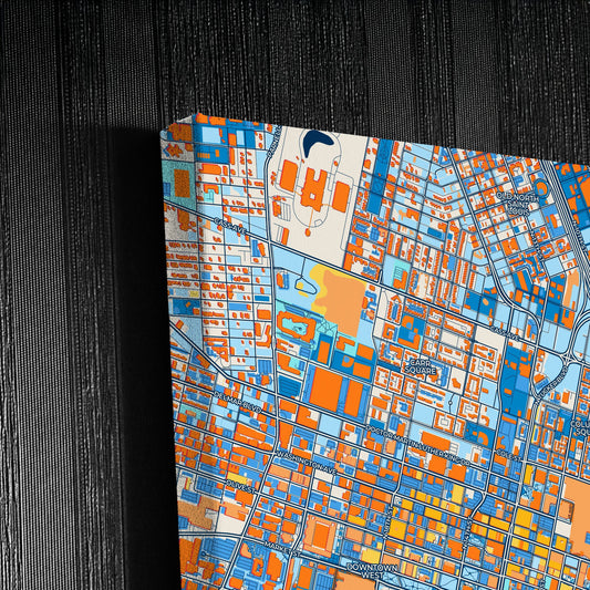 St. Louis Missouri Colorful City Map Canvas Print Detail