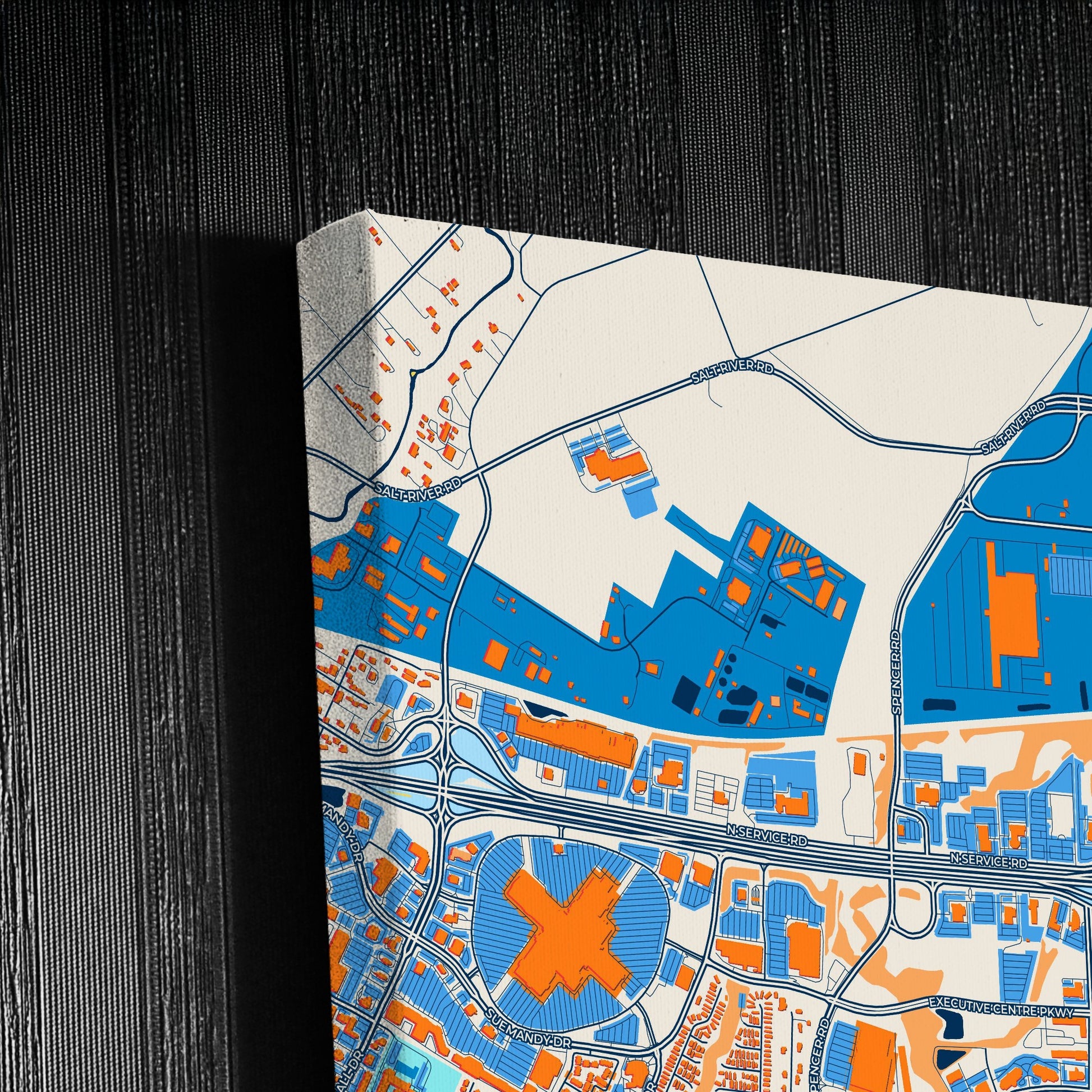 St. Peters Missouri Colorful City Map Canvas Print Detail