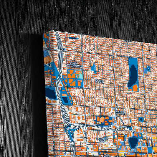 St. Petersburg Florida Colorful City Map Canvas Print Detail