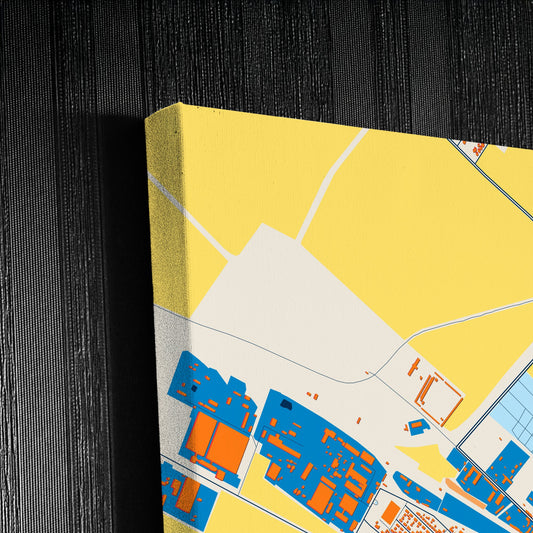 Стрий Ukraine Colorful City Map Canvas Print Detail