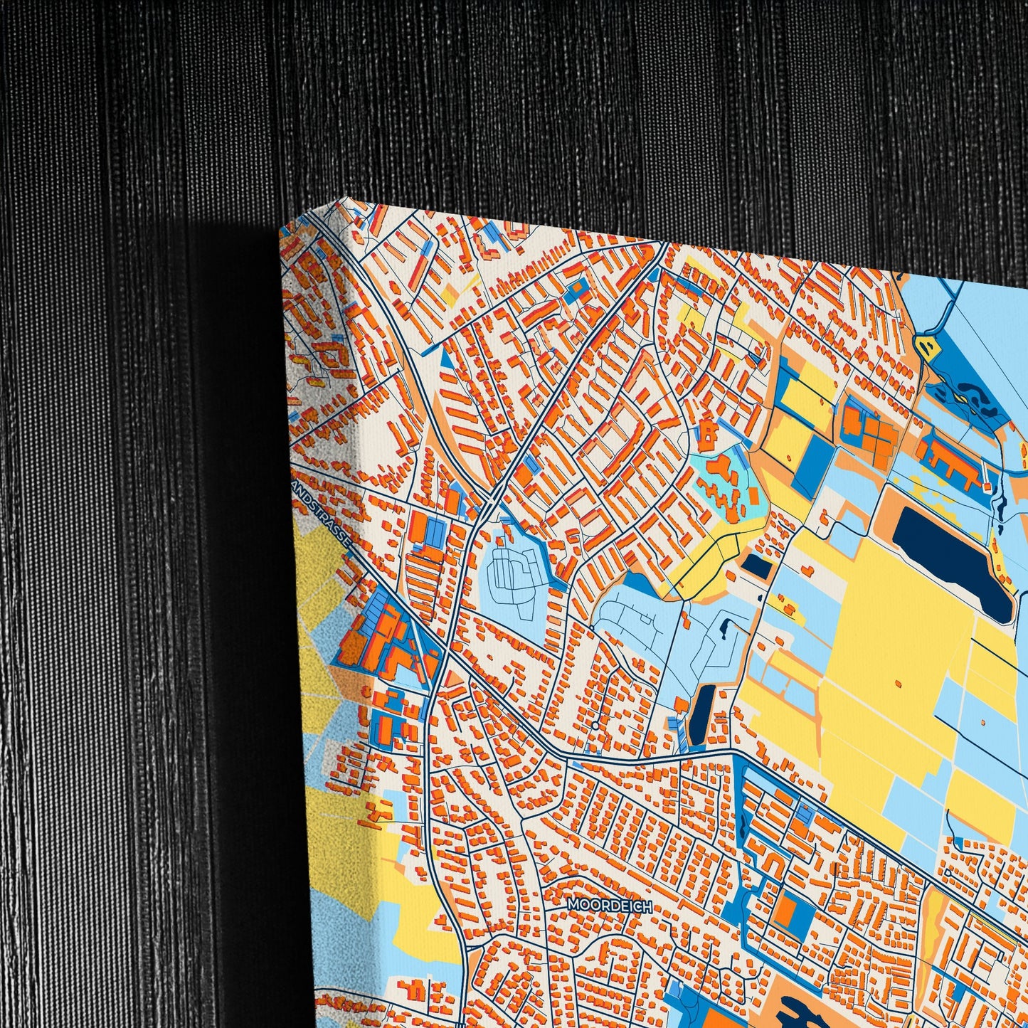Stuhr Germany Colorful City Map Canvas Print Detail