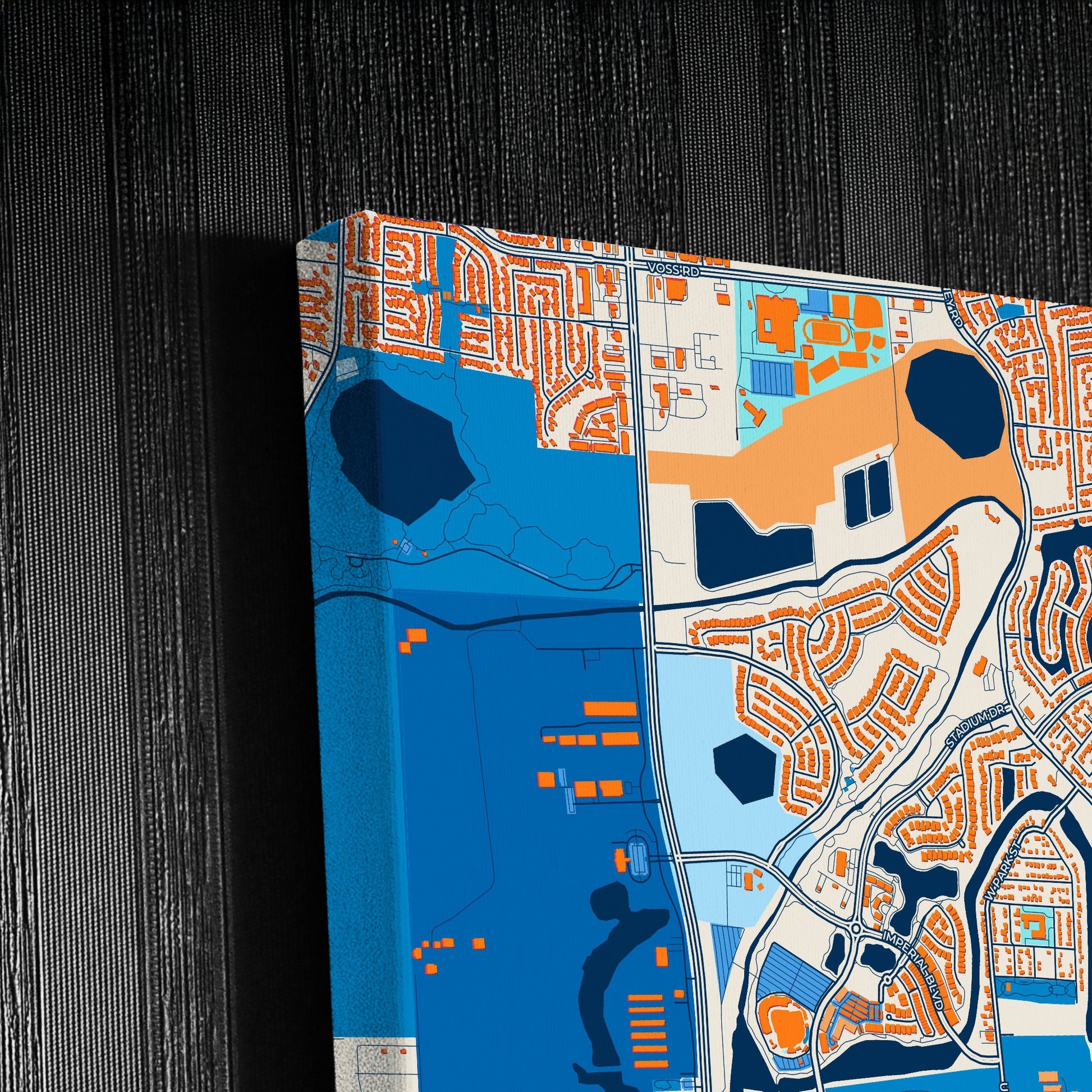 Sugar Land Texas Colorful City Map Canvas Print Detail