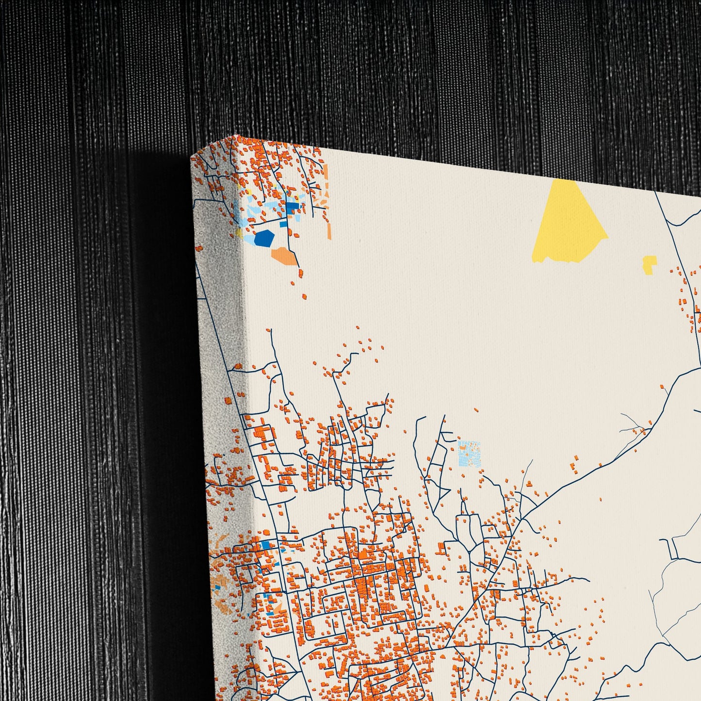 Suleja Nigeria Colorful City Map Canvas Print Detail