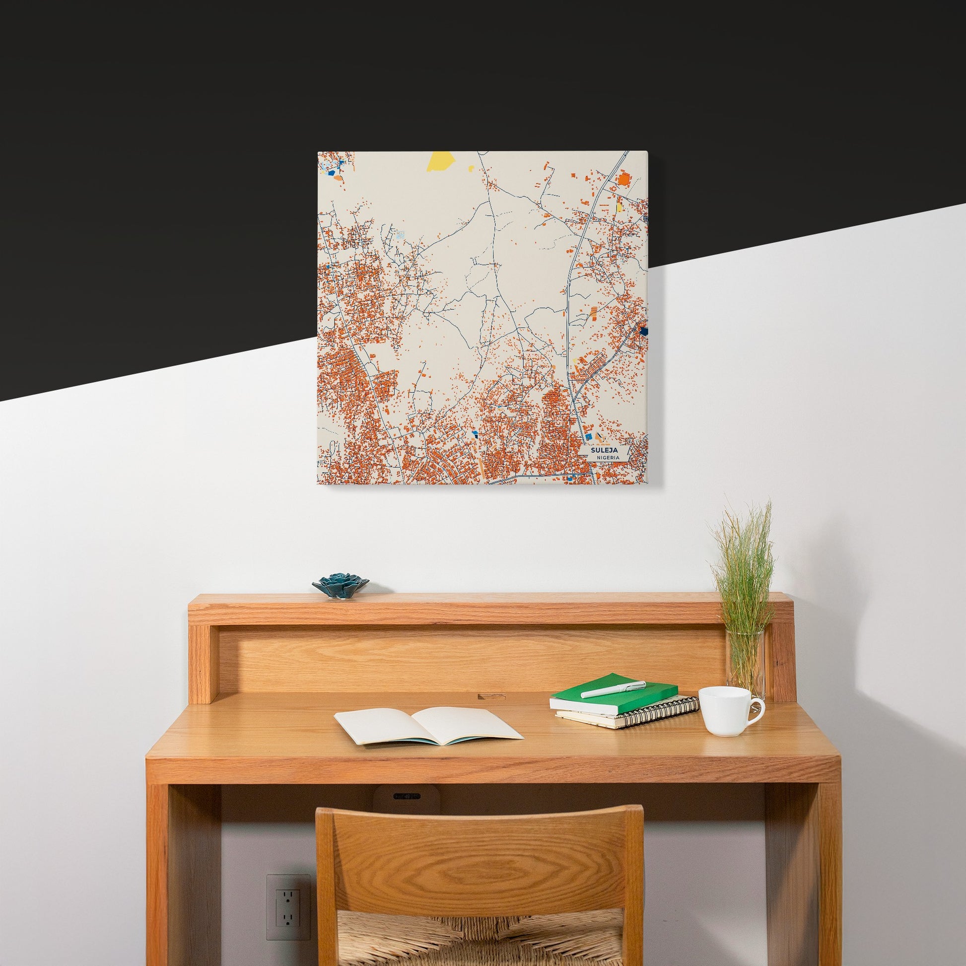 Suleja Nigeria Colorful City Map Canvas Print Scene