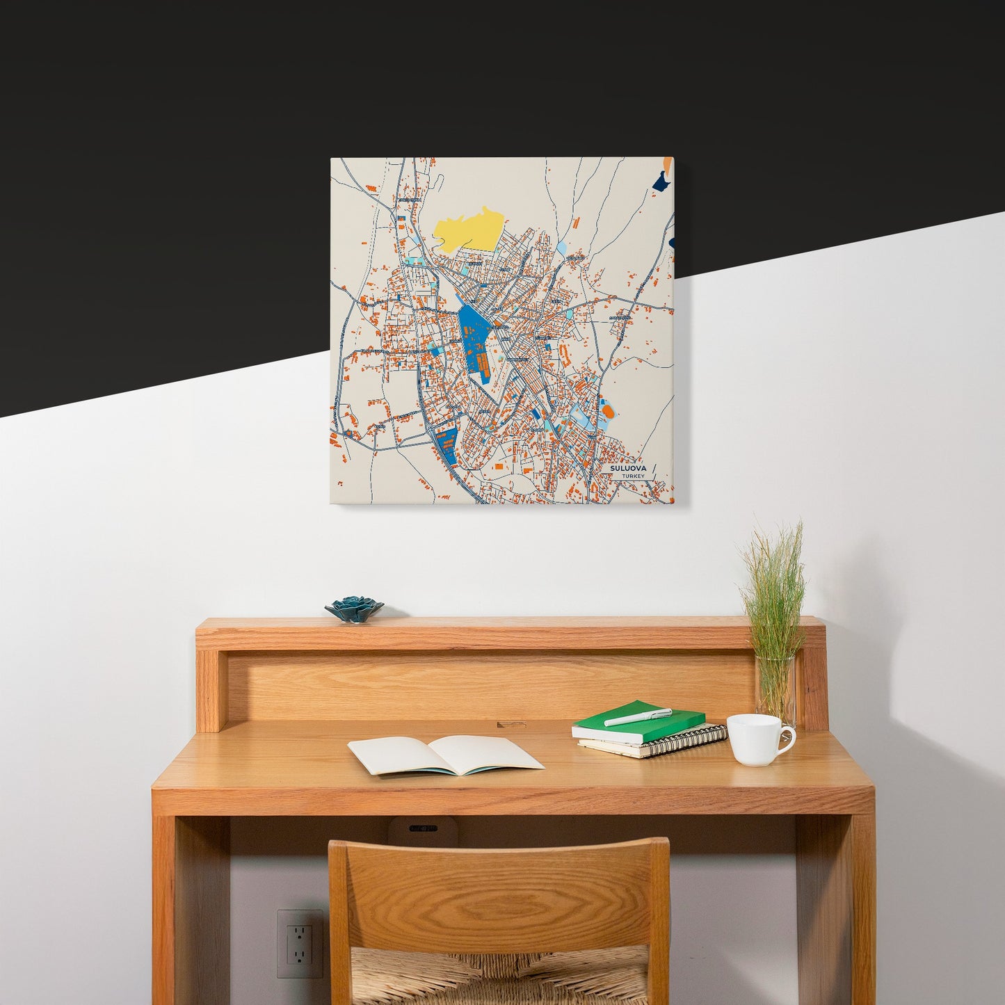 Suluova Turkey Colorful City Map Canvas Print Scene