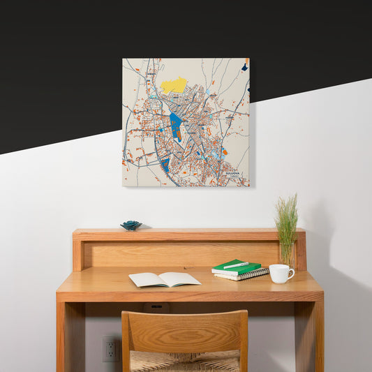 Suluova Turkey Colorful City Map Canvas Print Scene