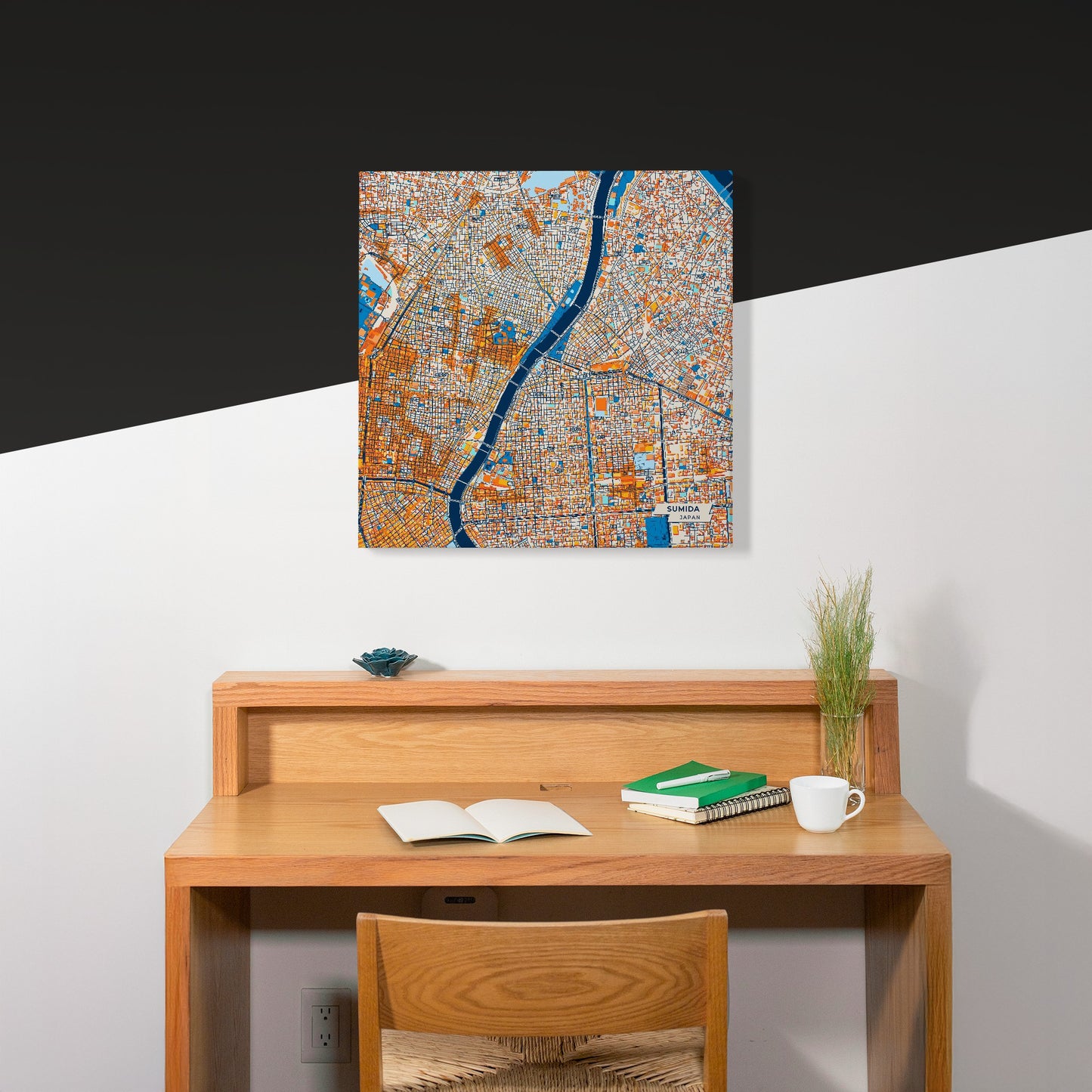 Sumida Japan Colorful City Map Canvas Print Scene