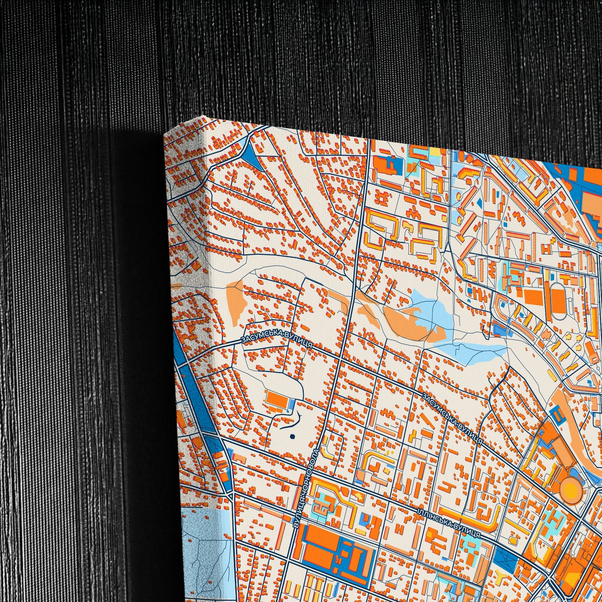 Суми Ukraine Colorful City Map Canvas Print Detail