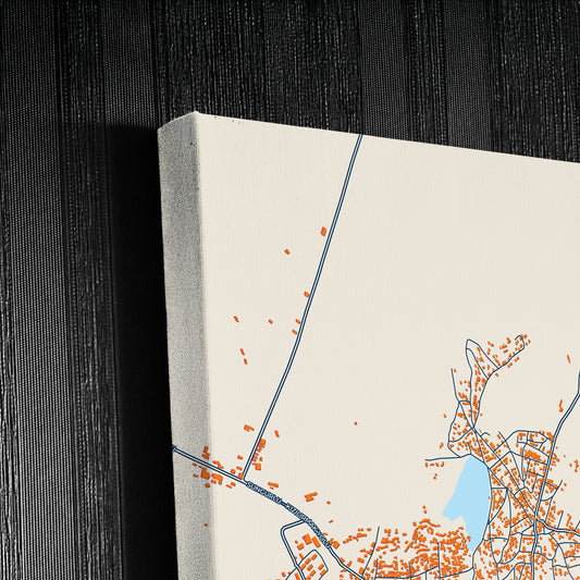Sungurlu Turkey Colorful City Map Canvas Print Detail