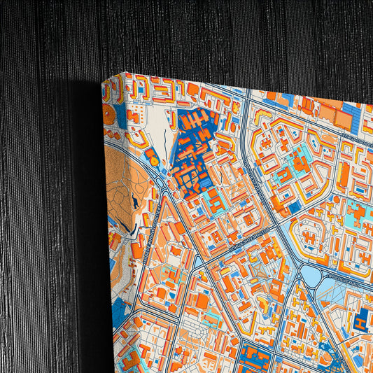 Сургут Russia Colorful City Map Canvas Print Detail