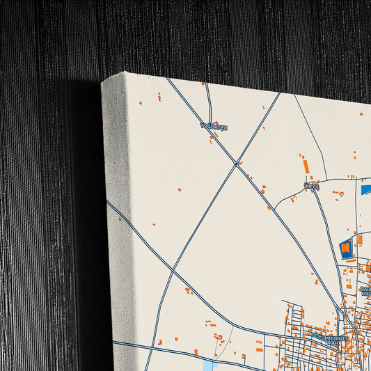 Suruç Turkey Colorful City Map Canvas Print Detail
