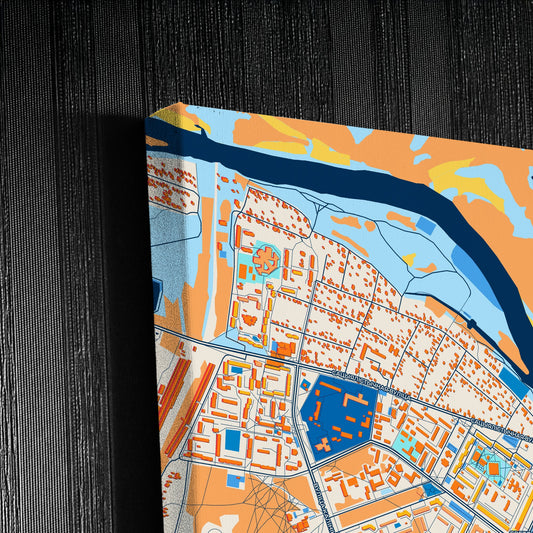 Svietlahorsk Belarus Colorful City Map Canvas Print Detail