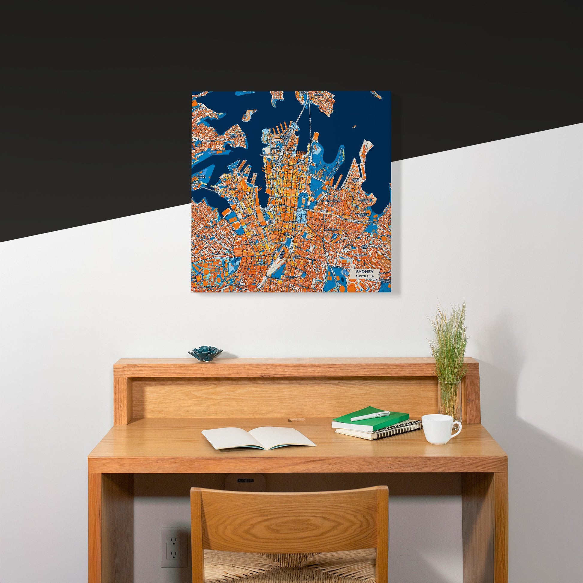 Sydney Australia Colorful City Map Canvas Print Scene